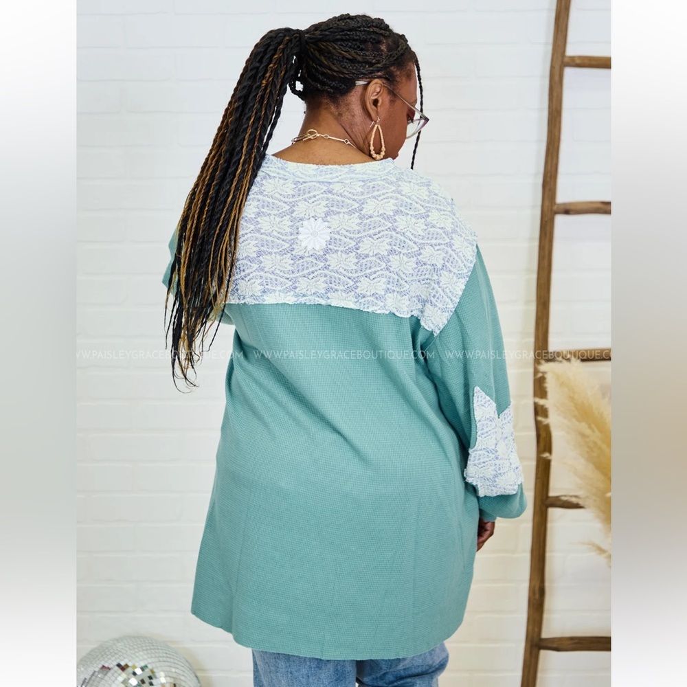 Pol Oversized Balcony View Tunic Patchwork Top - image 4